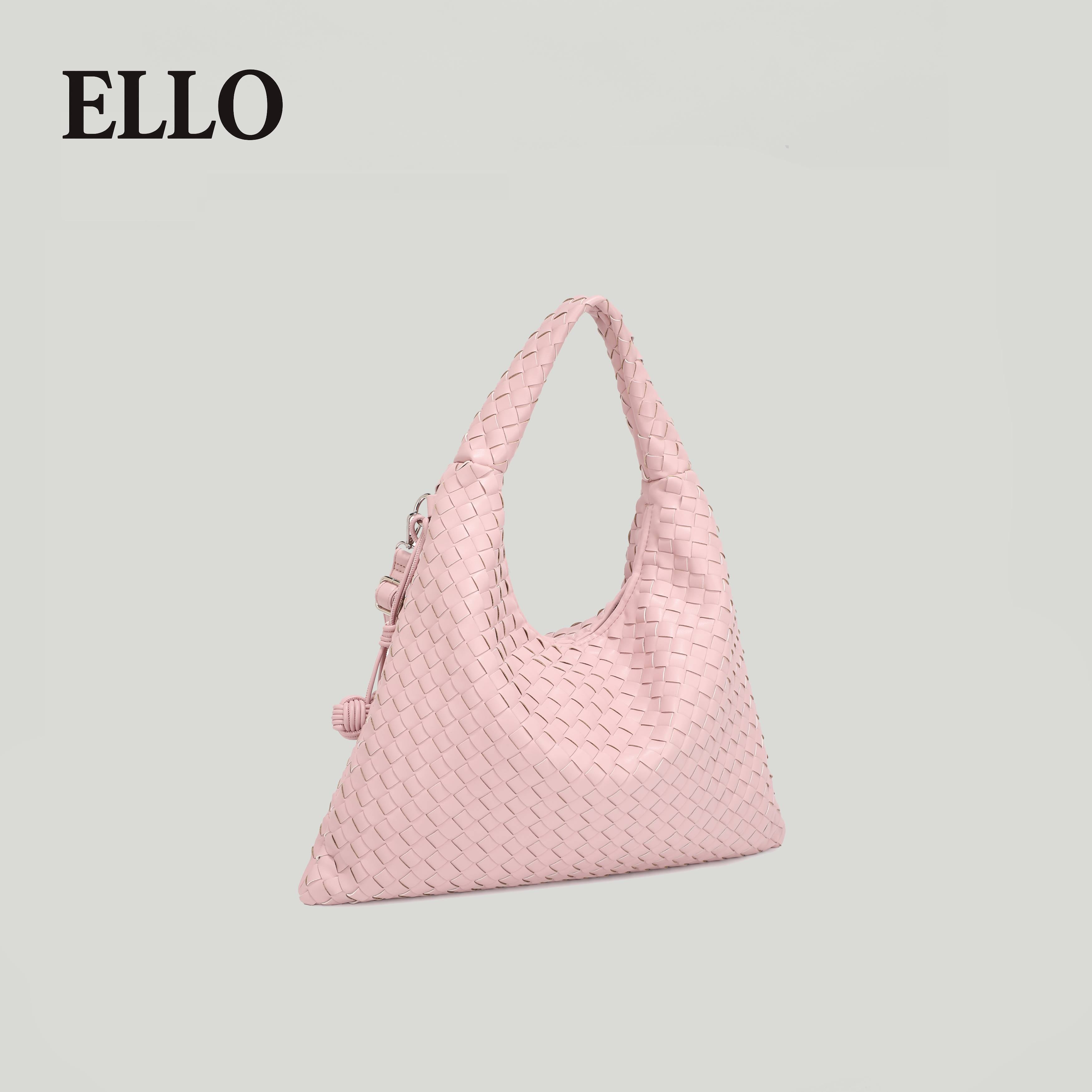 ELLO Women's Woven Tote Bag - New Large Capacity Underarm Bag 2025 Collection Versatile Shoulder Bag