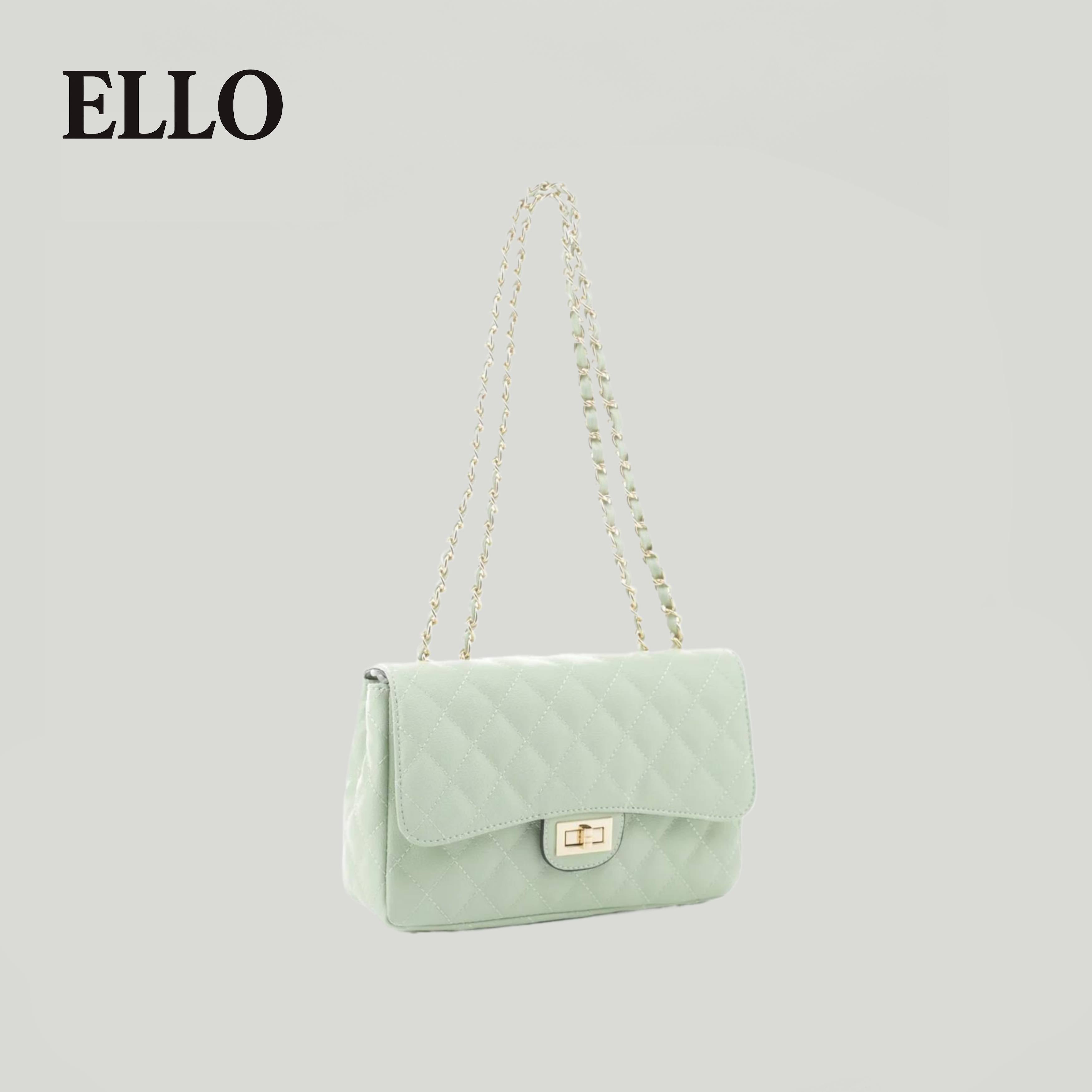 Elegant Quilted Vegan Leather Crossbody Bag for Women -Large Capacity Shoulder Purse with Gold Chain, Flap Closure& Phone Wallet Organizer